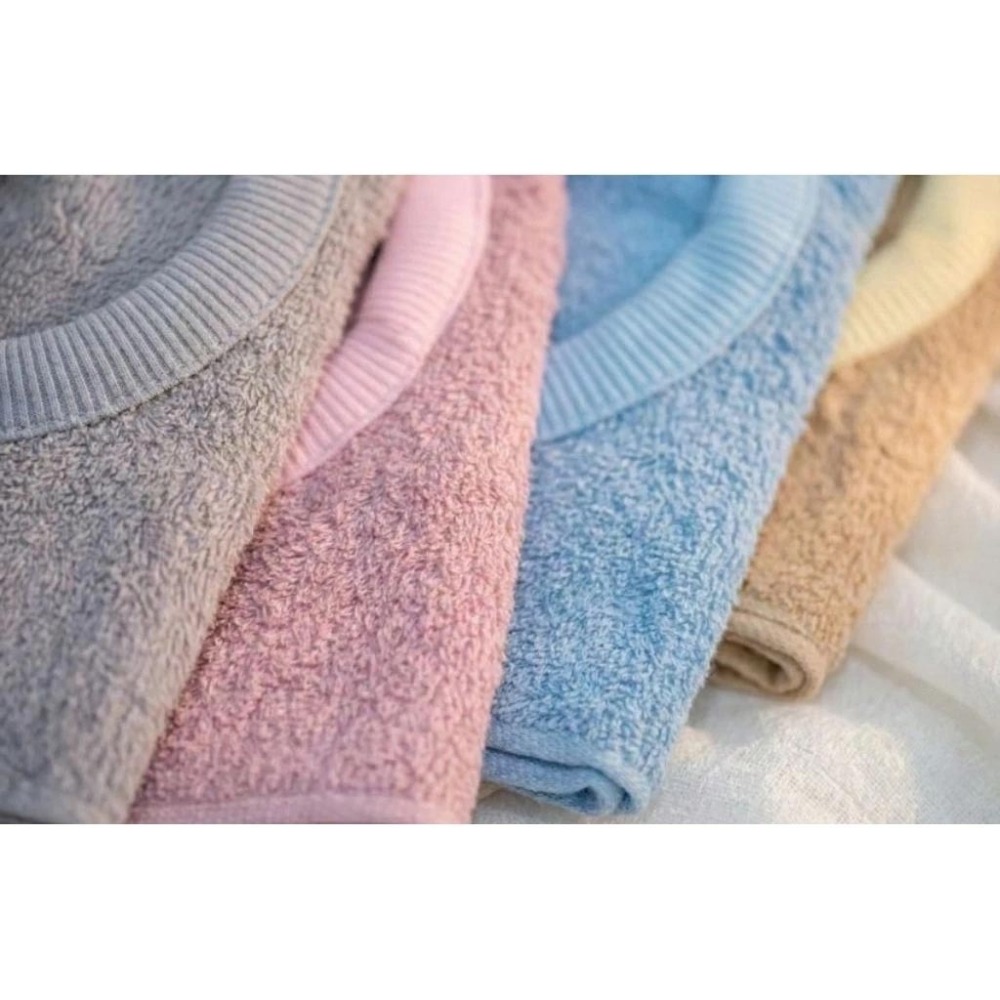 凱美棉業｜MIT台灣製 28兩厚實 純棉透氣成人圍兜/口水巾 精緻帶緞素色款 隨機出色-細節圖8