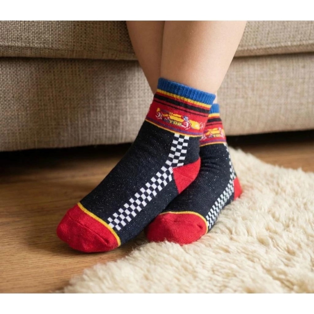凱美棉襪｜MIT台灣製造純棉賽車童襪 F1賽車三色 18-22CM 凱美棉業-細節圖4