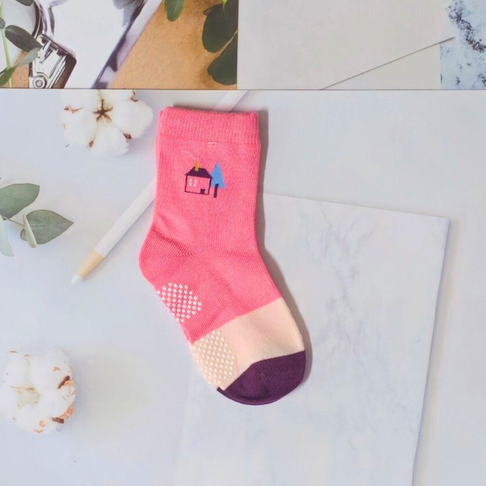 👍凱美棉業｜ MIT台灣製 純棉止滑童襪-溫暖田園款 13-16cm/17-21cm-細節圖7