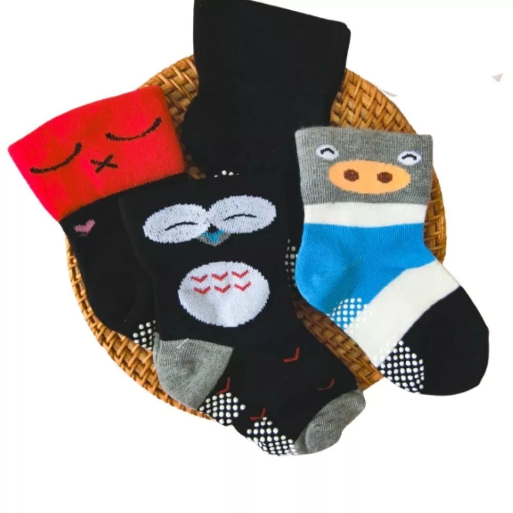 👍凱美棉業｜十二雙組 MIT台灣製 純棉寬口止滑童襪(幼童版1-3歲)-綜合款隨機出色-細節圖6