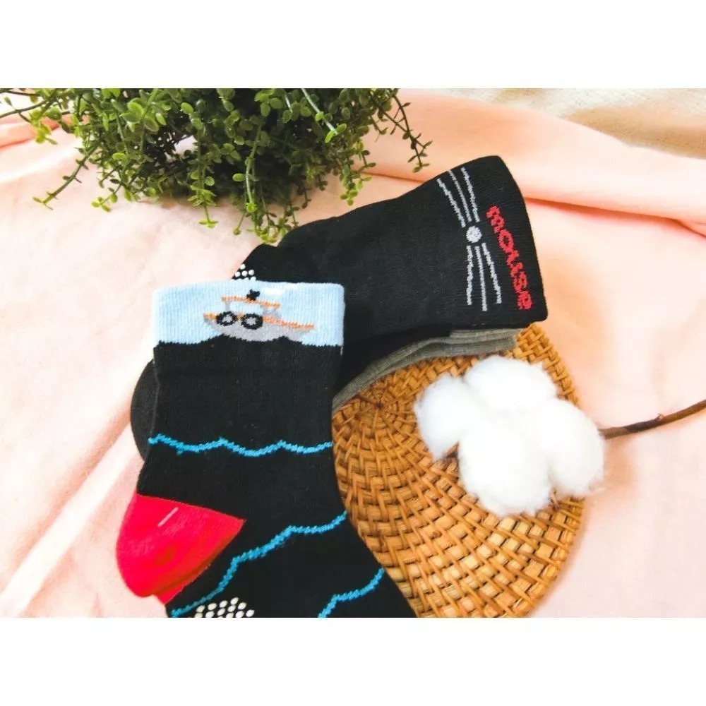 👍凱美棉業｜一打十二雙組 MIT台灣製 純棉寬口止滑童襪(兒童版3-6歲)-綜合款隨機出色-細節圖2