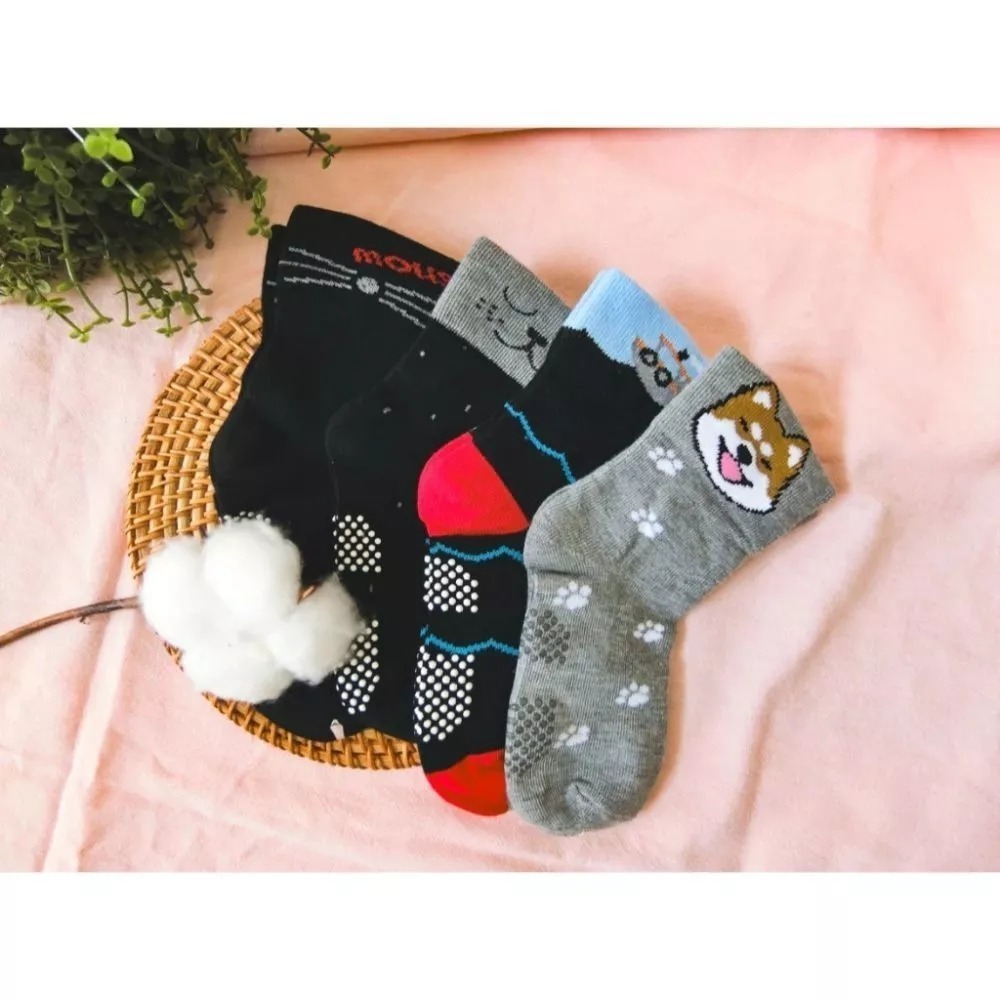 👍凱美棉業｜一打十二雙組 MIT台灣製 純棉寬口止滑童襪(兒童版3-6歲)-綜合款隨機出色-細節圖5