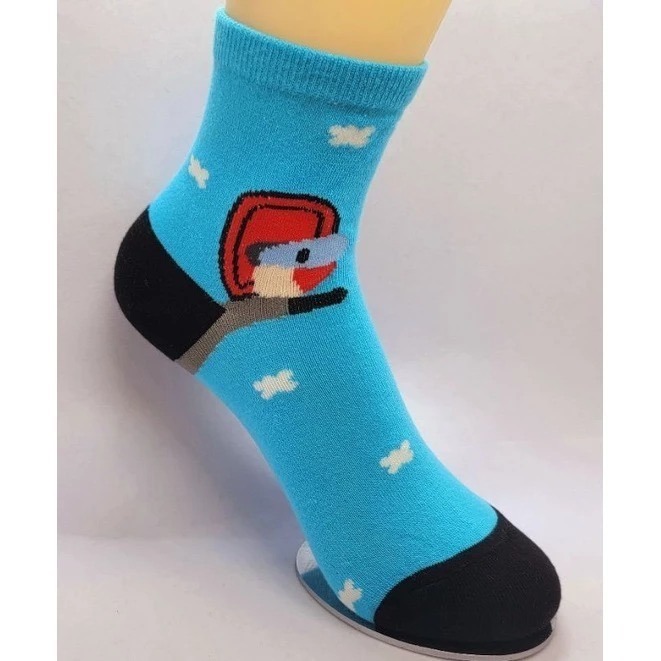 👍凱美棉業｜12雙組 MIT台灣製 純棉細針造型童襪 超人款 15-18cm-細節圖3