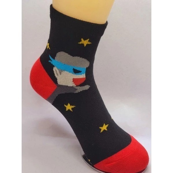 👍凱美棉業｜12雙組 MIT台灣製 純棉細針造型童襪 超人款 15-18cm-細節圖5