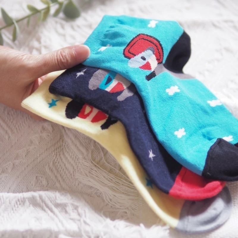 👍凱美棉業｜12雙組 MIT台灣製 純棉細針造型童襪 超人款 15-18cm-細節圖8