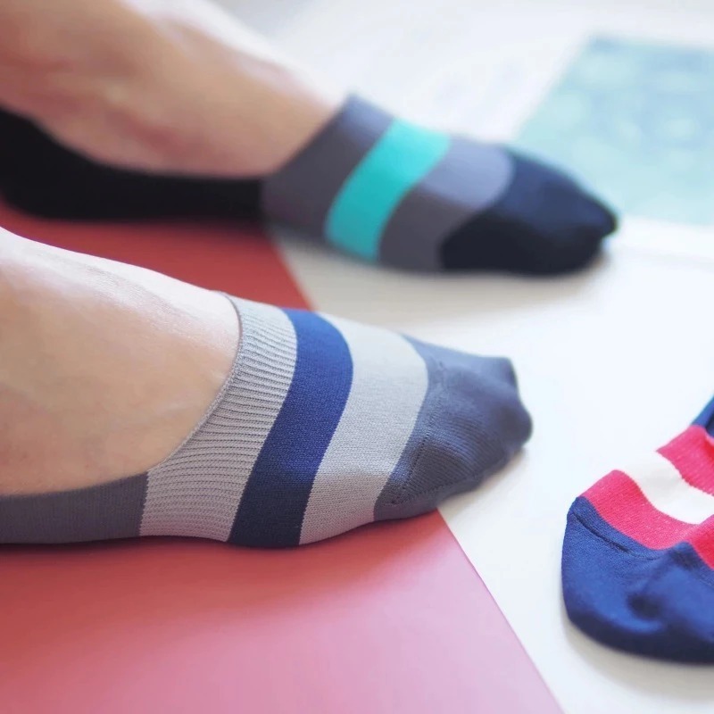 👍凱美棉業｜十二雙組 MIT台灣製 Protimo 抗菌纖維 超細纖維消臭男襪套-條紋款隨機出色-細節圖4