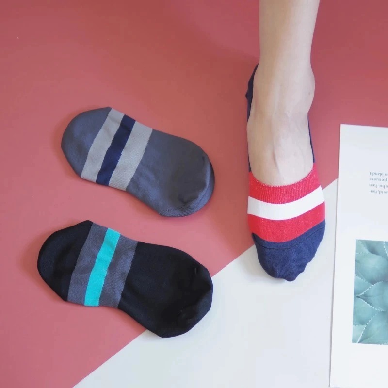 👍凱美棉業｜十二雙組 MIT台灣製 Protimo 抗菌纖維 超細纖維消臭男襪套-條紋款隨機出色-細節圖5