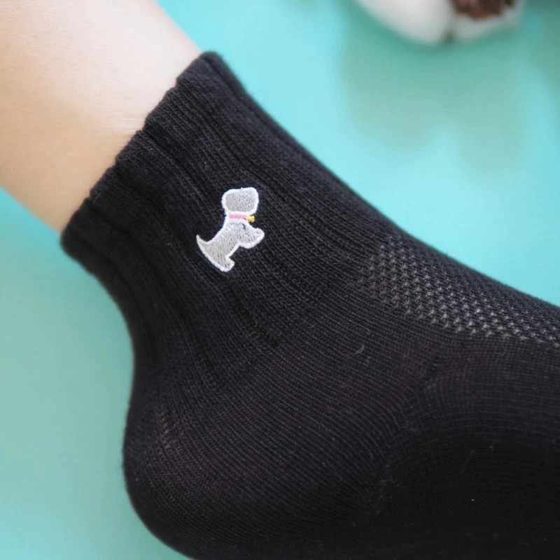 👍凱美棉業｜十二雙組 MIT台灣製 精緻刺繡精梳棉簡約素色童襪 13-16cm-細節圖2