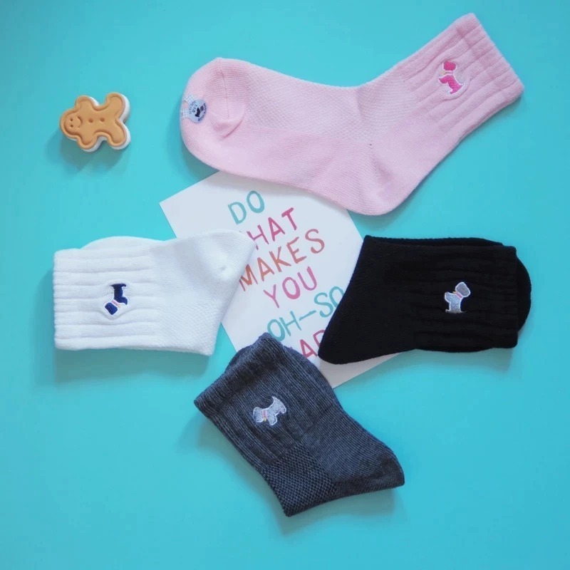 👍凱美棉業｜十二雙組 MIT台灣製 精緻刺繡精梳棉簡約素色童襪 13-16cm-細節圖3