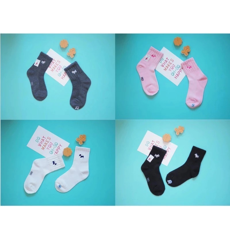 👍凱美棉業｜十二雙組 MIT台灣製 精緻刺繡精梳棉簡約素色童襪 13-16cm-細節圖6