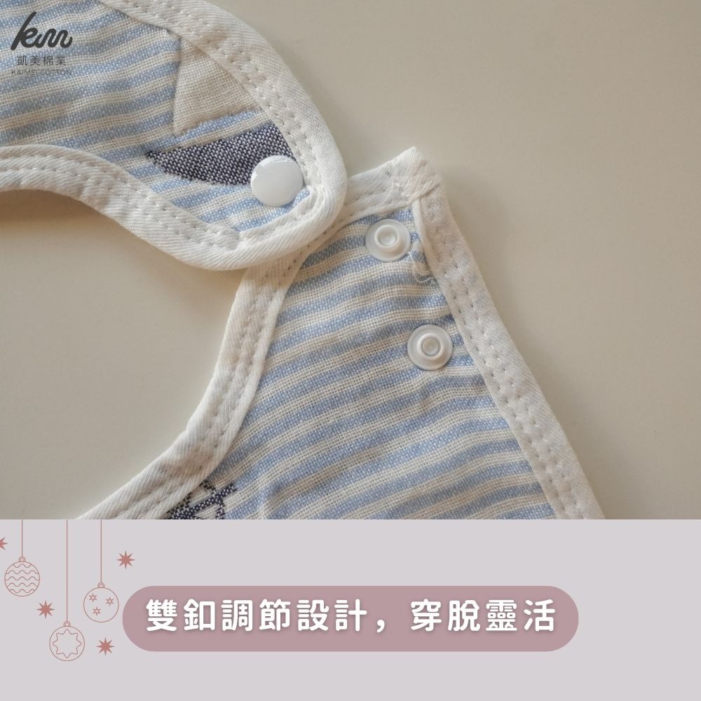 👍凱美棉業｜純棉6層紗布口水巾 獨特大U型設計 嬰兒口水巾 透氣吸水 新生兒圍兜 男女款隨機出色-細節圖6