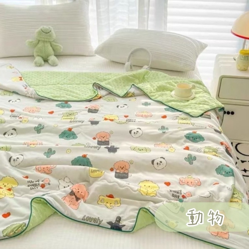 👍凱美棉業 涼感寶貝荳荳毯安撫蓋毯新生兒童小被子幼兒園寶寶毯空調夏季涼被（夏季限定款）-細節圖7