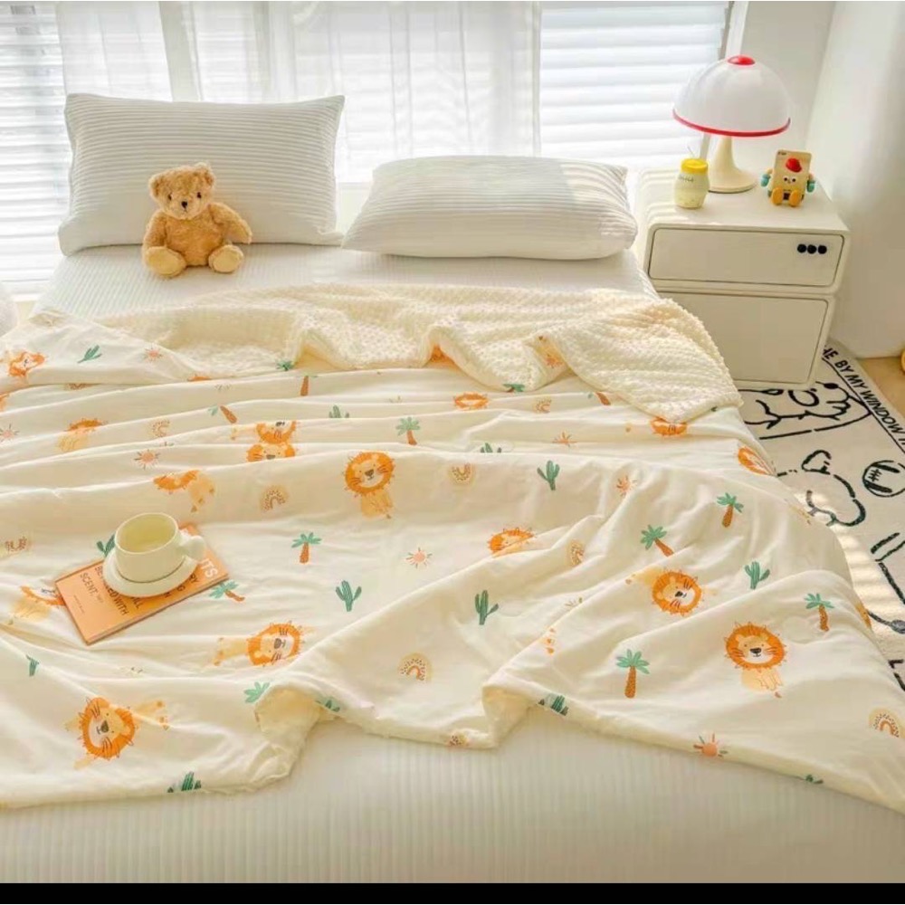 👍凱美棉業 涼感寶貝荳荳毯安撫蓋毯新生兒童小被子幼兒園寶寶毯空調夏季涼被（夏季限定款）-規格圖11