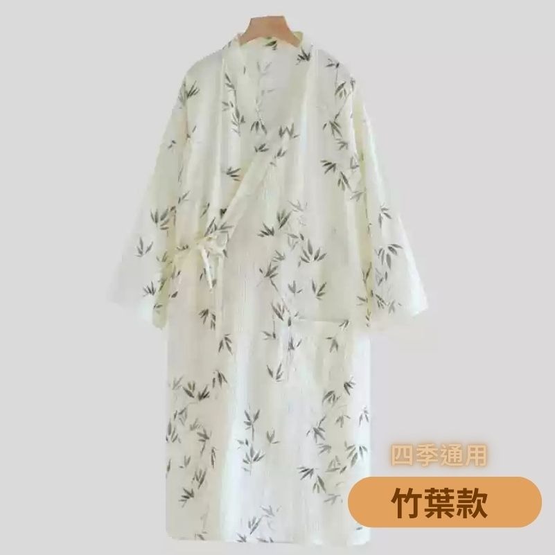 👍凱美棉業｜日式睡袍女雙層紗布純棉睡衣短袖浴袍汗蒸服甜美可愛家居服可外穿-細節圖9