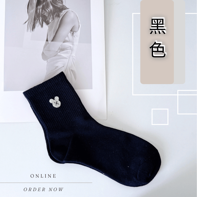 👍 凱美棉襪業｜MIT台灣製造 簡約米奇純棉素色中筒襪 22-26cm 凱美棉業-細節圖5