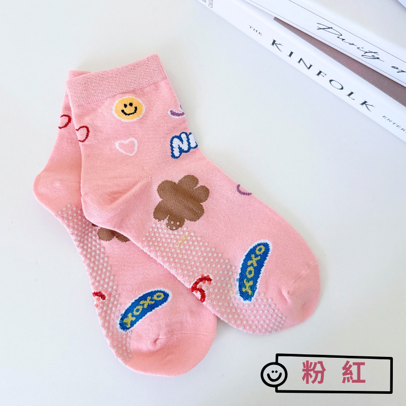 👍凱美棉襪業｜ MIT台灣製造 童趣塗鴉純棉止滑襪 22-26cm 凱美棉業-細節圖7