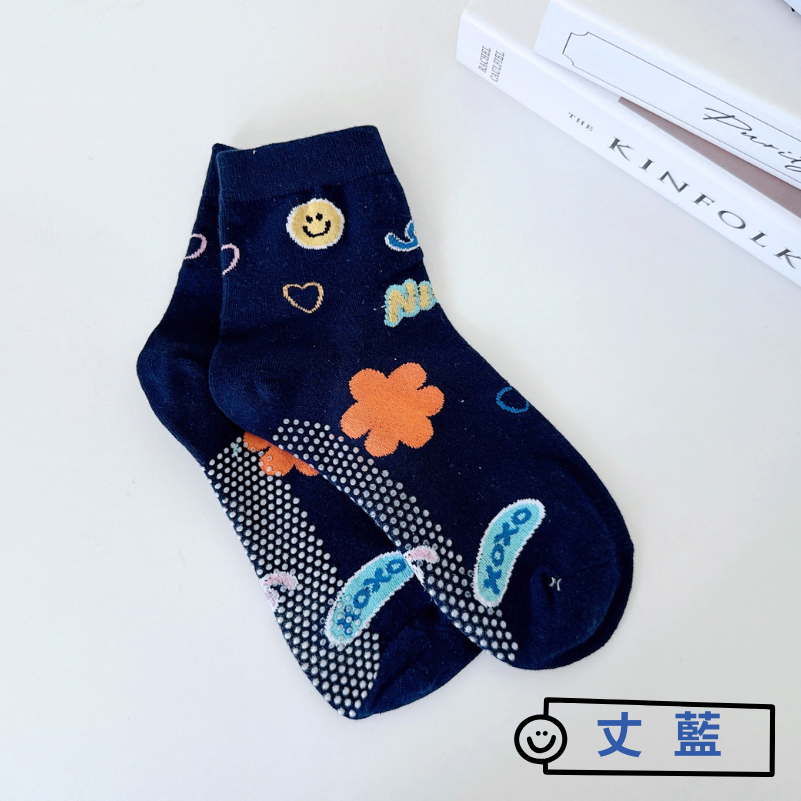 👍凱美棉襪業｜ MIT台灣製造 童趣塗鴉純棉止滑襪 22-26cm 凱美棉業-細節圖8