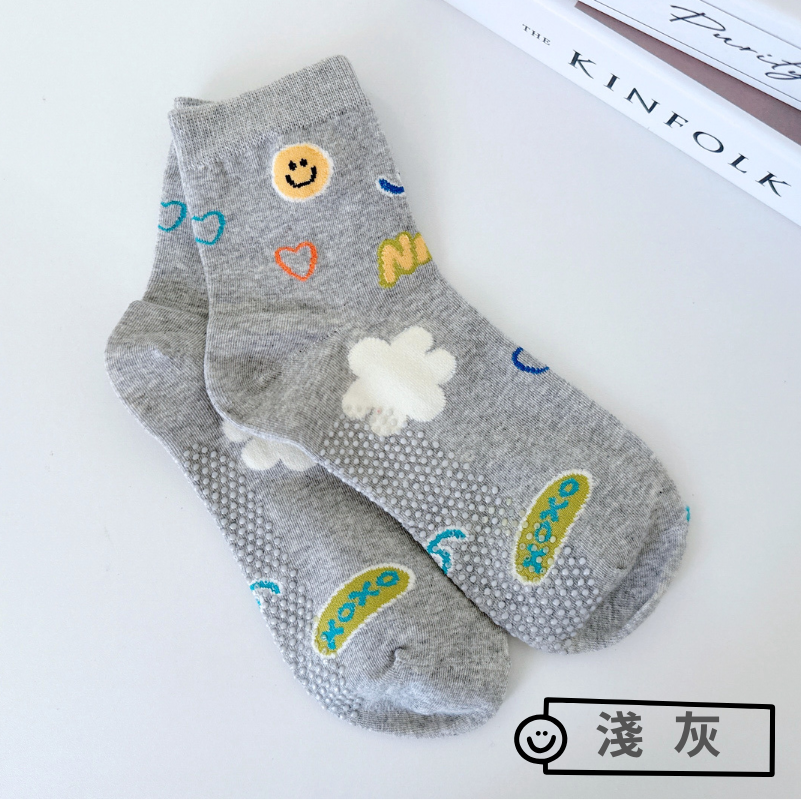 👍凱美棉襪業｜ MIT台灣製造 童趣塗鴉純棉止滑襪 22-26cm 凱美棉業-規格圖9