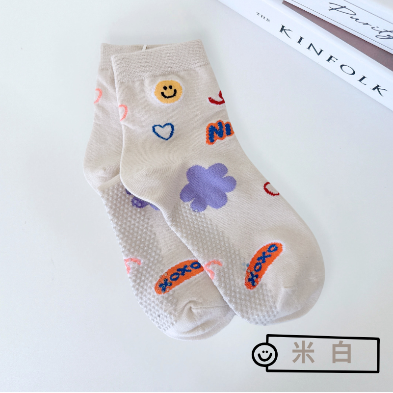 👍凱美棉襪業｜ MIT台灣製造 童趣塗鴉純棉止滑襪 22-26cm 凱美棉業-規格圖9