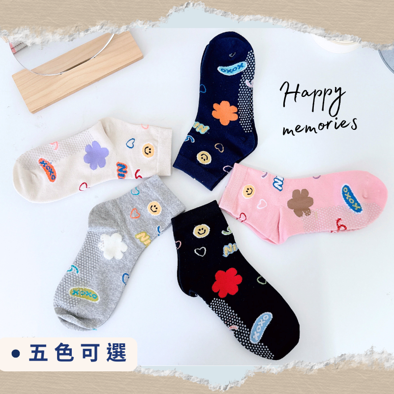 👍凱美棉襪業｜ MIT台灣製造 童趣塗鴉純棉止滑襪 22-26cm 凱美棉業-規格圖9