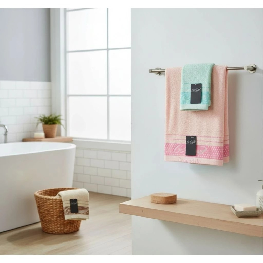 👍凱美棉業｜ MIT台灣製 經典LOGO鱷魚牌 純棉毛巾-圓點款 一打12入組-細節圖8