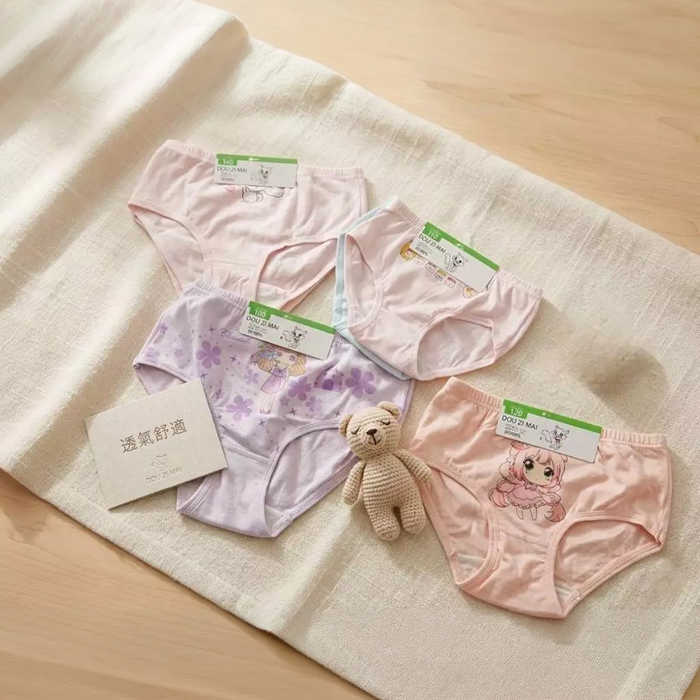 👍凱美棉業｜一組2件入/彈力萊卡棉兒童內褲 女童三角褲 凱美精品-細節圖2