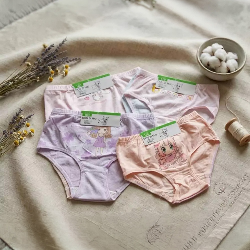 👍凱美棉業｜一組2件入/彈力萊卡棉兒童內褲 女童三角褲 凱美精品-細節圖4