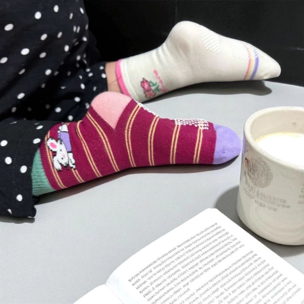 👍凱美棉業｜純棉止滑童襪 甜美可愛款 MIT台灣製造 愛心兔兔童襪 女童襪 可愛童襪 13-16cm-細節圖6