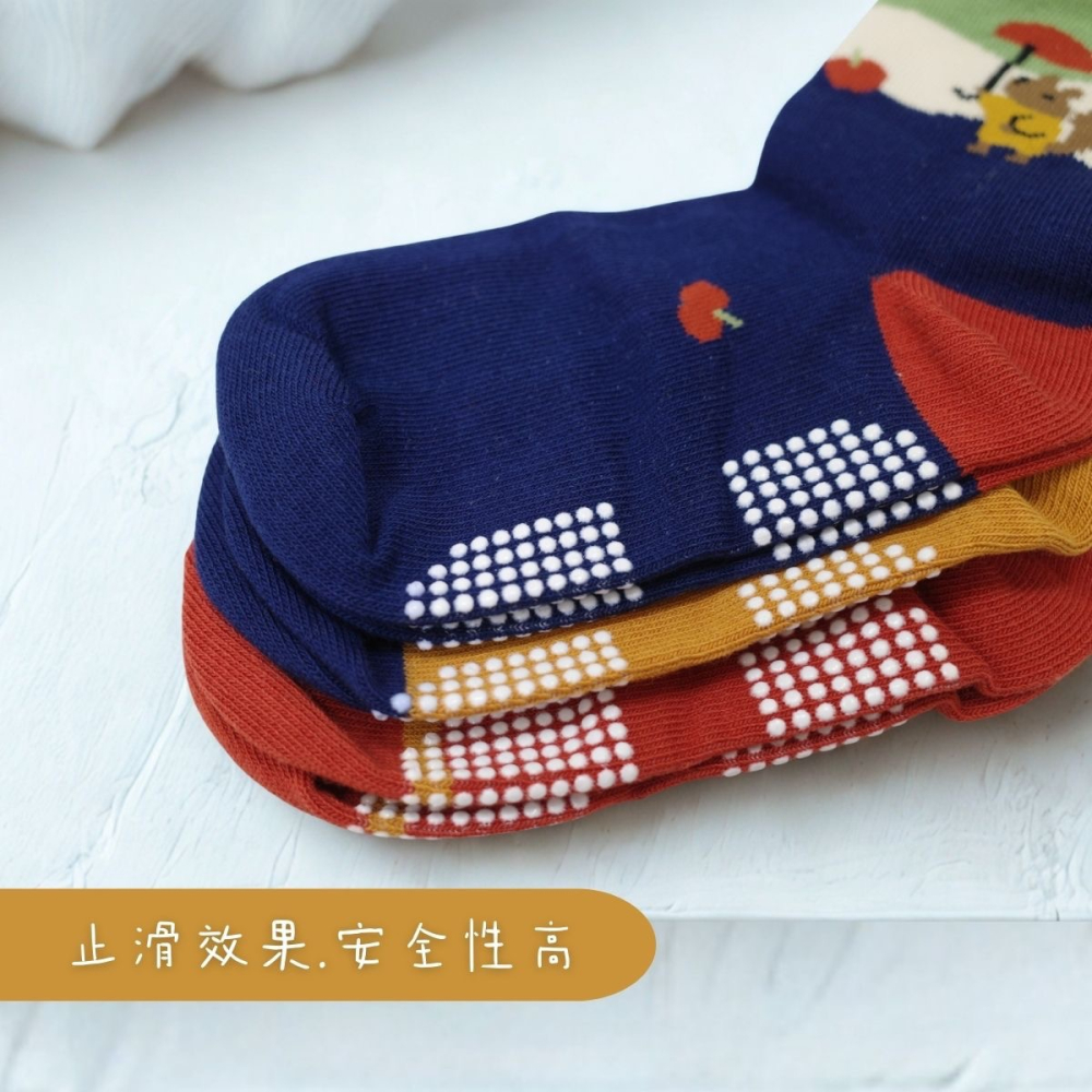 👍凱美棉業｜純棉止滑童襪 動物好朋友款 動物童襪 卡通童襪 可愛襪 男童女童襪 9-13cm/17-21cm-細節圖5
