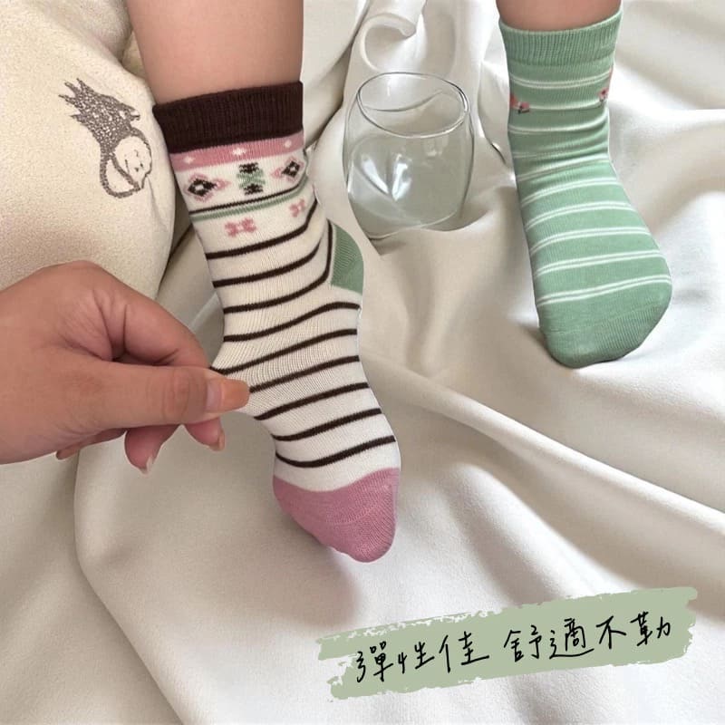 👍凱美棉業｜純棉止滑童襪 森林萌寵款 動物童襪 卡通童襪 可愛襪 男童女童襪 13-16cm-細節圖4