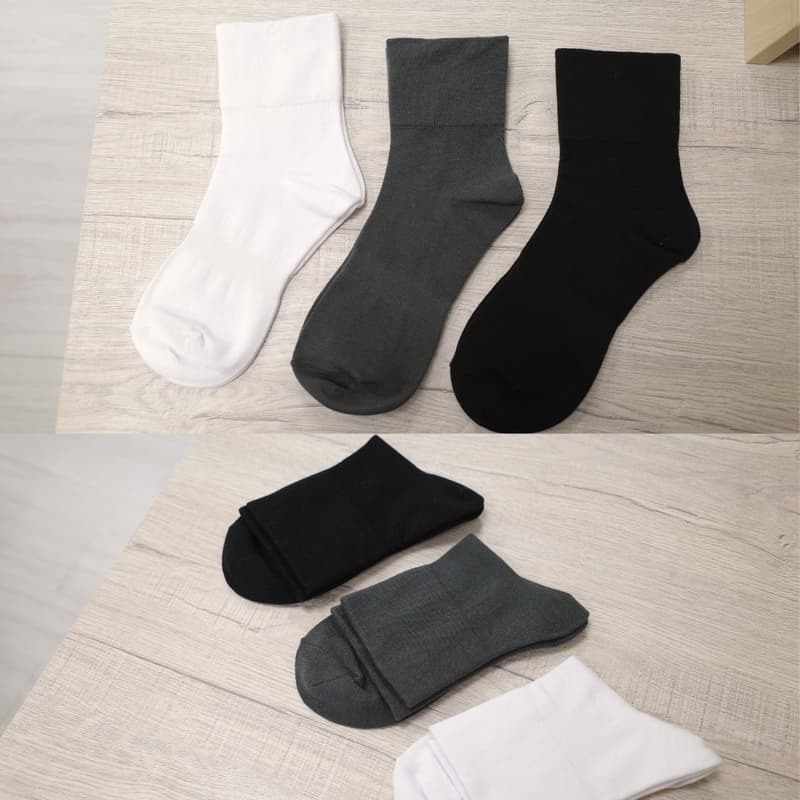 👍凱美棉業｜MIT台灣製 素色無痕寬口襪 男款 22-26cm-細節圖6