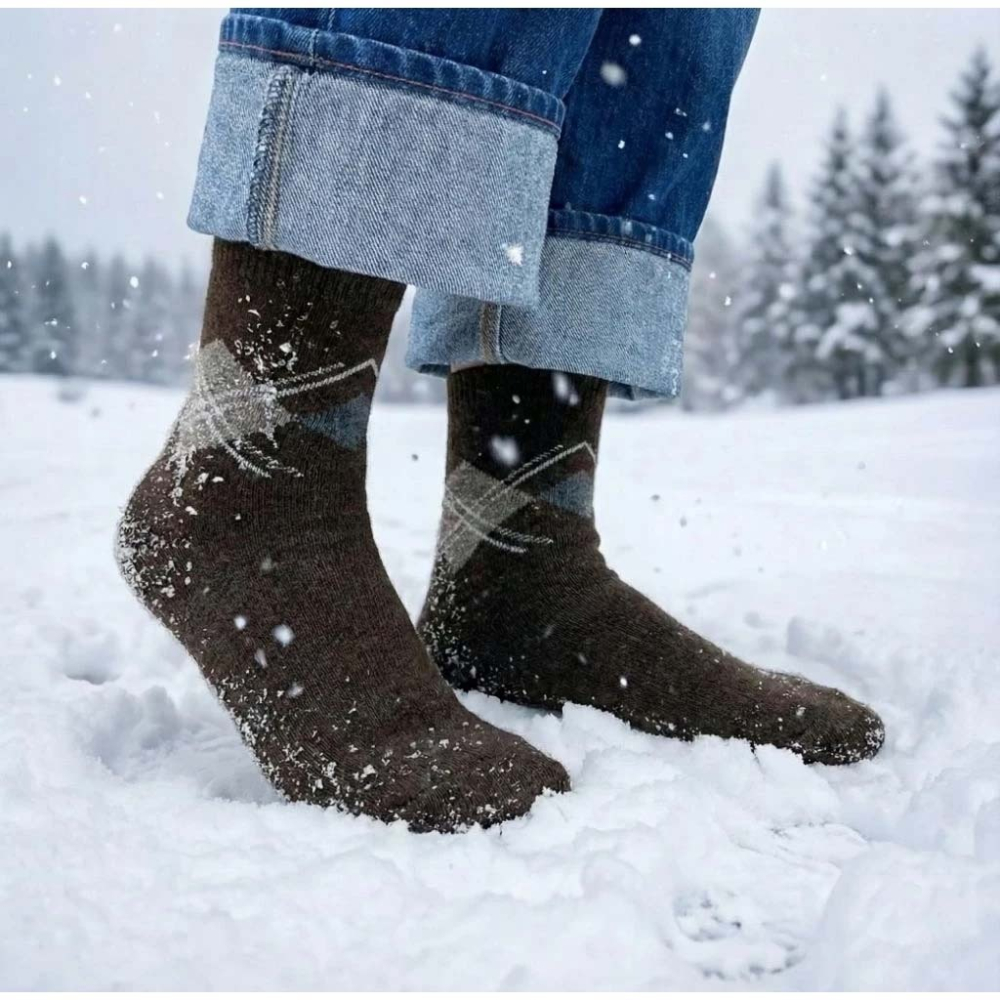 👍凱美棉業｜冬日必備🔥（男款）精緻保暖毛襪 防寒襪 保暖襪 毛襪 長襪 冬天襪-格紋款-細節圖4