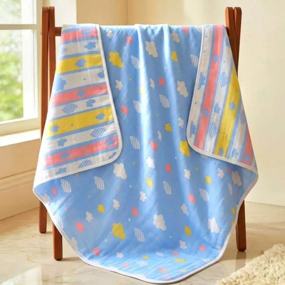 凱美棉業｜春夏限定 正六層紗 多用途空調被/紗布被/蓋毯 120x150cm-細節圖8