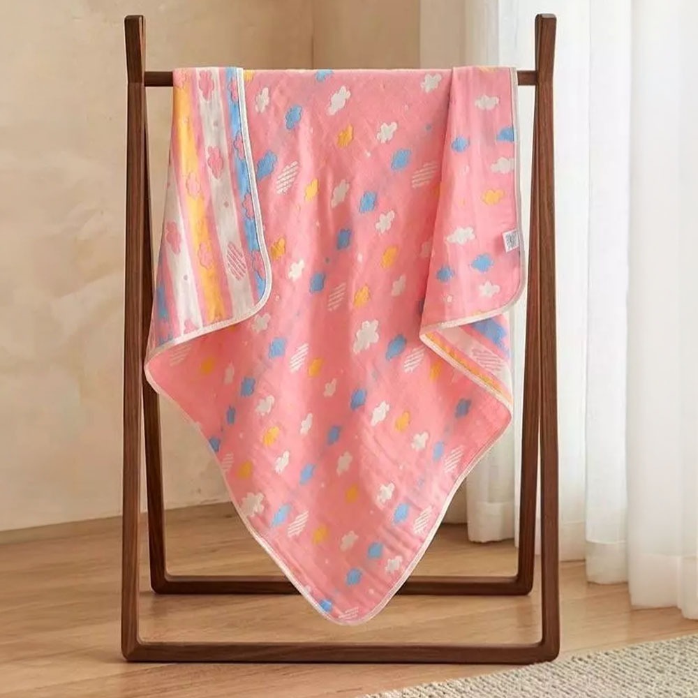 凱美棉業｜春夏限定 正六層紗 多用途空調被/紗布被/蓋毯 120x150cm-細節圖9
