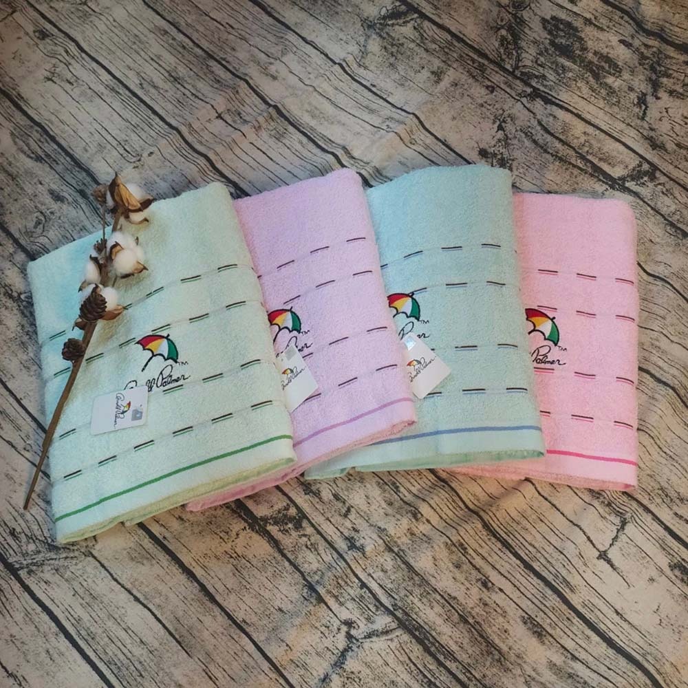 凱美浴巾｜ MIT台灣製 雨傘牌 刺繡LOGO浴巾 頂級12兩超厚實 淺色黑線條款-細節圖5