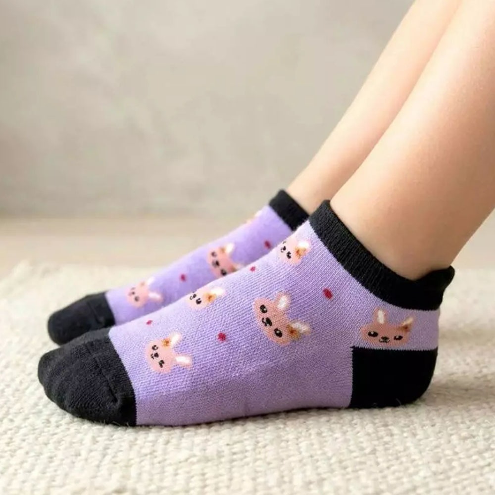 凱美棉業 台灣製造 糖果兔兔小耳朵 純棉兒童短襪 7-10歲-細節圖6