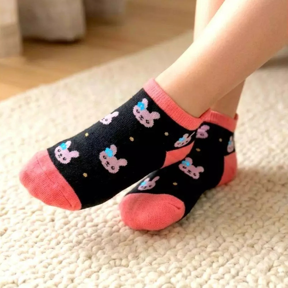 凱美棉業 台灣製造 糖果兔兔小耳朵 純棉兒童短襪 7-10歲-規格圖9