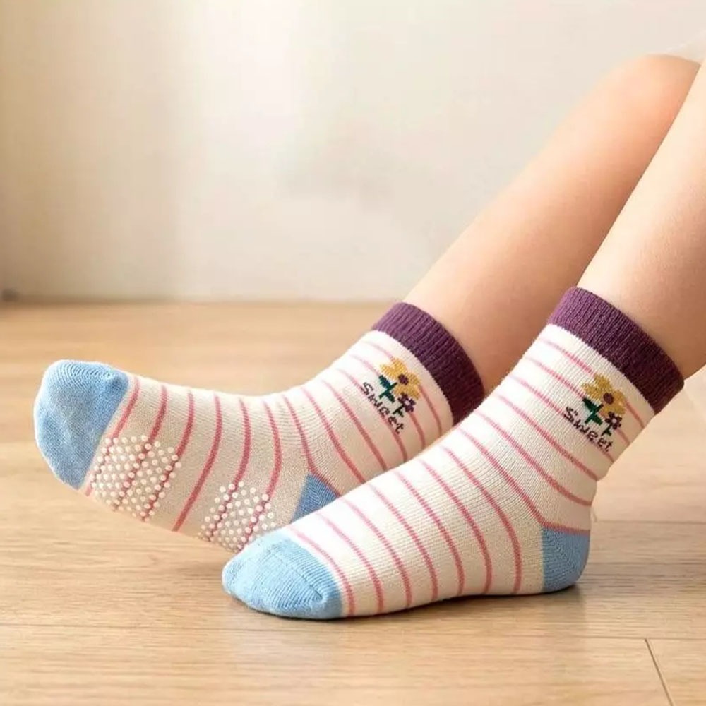 凱美棉業｜台灣製 純棉止滑童襪 溫馨田園風 3-6歲-規格圖10