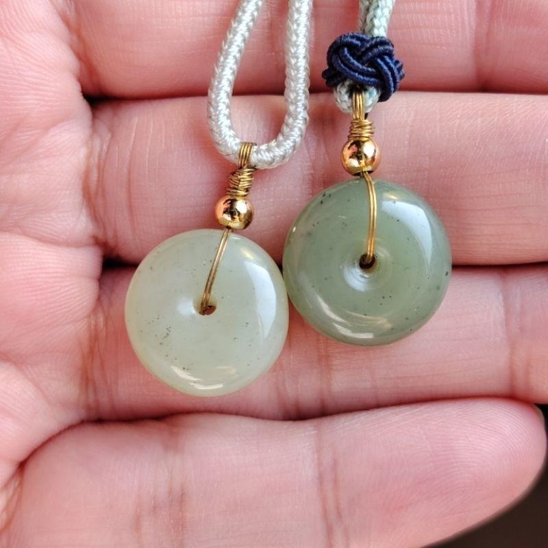 掛墜擺件】和田玉 青海料 小平安扣 吊飾 精巧 青海産素材