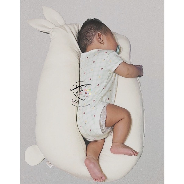 🔥韓國Raras｜現貨+預購💗ChuwaBaby💗嬰兒有機棉 竹纖維 側睡枕 兔兔安撫枕 兔子抱枕 頭型維護枕-細節圖2