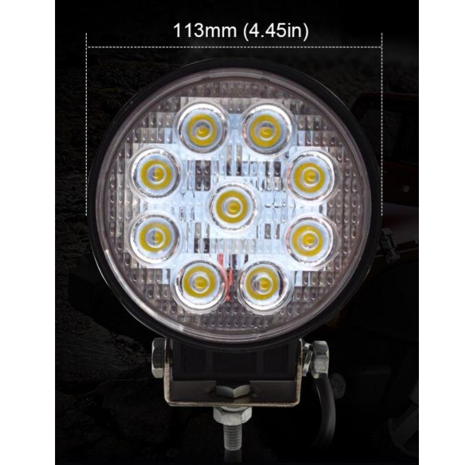 超低價 台灣晶片 含稅附發票【 27W 圓型 方型 厚款 薄款】高亮度 防水耐用 LED工作燈 霧燈 探照燈 照輪燈-細節圖6