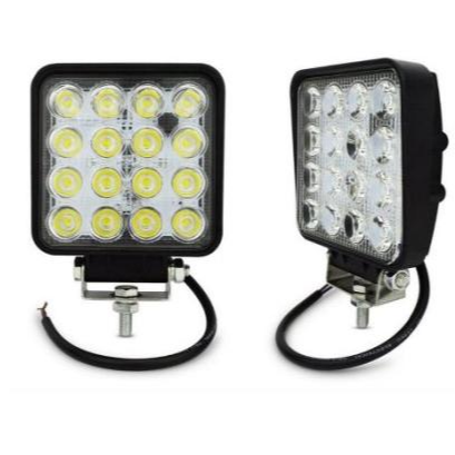 超低價 台灣晶片 含稅附發票【 48W 方型厚薄款】高亮度 防水耐用 LED工作燈 霧燈 探照燈 農用機 照輪燈 警示燈-細節圖3