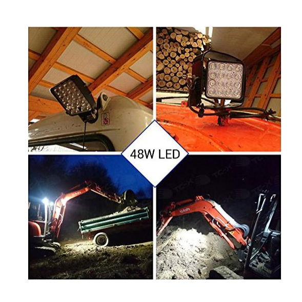 超低價 台灣晶片 含稅附發票【 42W 圓型厚薄款】高亮度 防水耐用 LED工作燈 霧燈 探照燈 農用機 照輪燈 警示燈-細節圖5