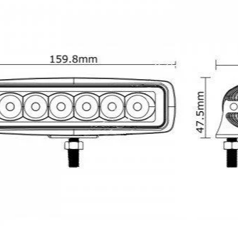 超低價 台灣晶片 含稅附發票【 18W 長型】高亮度 防水耐用 LED工作燈 霧燈 探照燈 農用機 照輪燈 警示燈-細節圖2