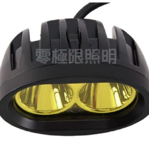 含稅發票✦超亮【20W 黃光霧燈】前叉燈 聚光型 LED工作燈 機車日行燈 霧燈 探照燈 照地燈 照輪燈 白光黃光皆有-細節圖4