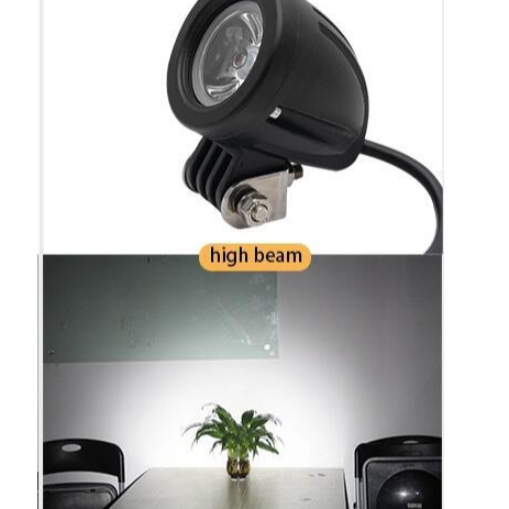 前叉燈 台灣晶片 含稅附發票【 10W 迷你圓型】高亮度 防水耐用 LED工作燈 霧燈 探照燈 農用機 照輪燈 警示燈-細節圖6