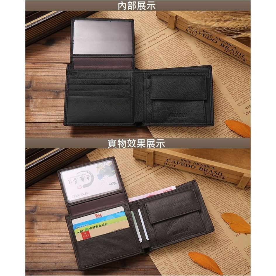 家琪居家 JINBAOLAI 多功能牛皮錢夾 皮夾 真皮短夾 短皮夾 男錢包 短夾男 短夾 男用皮夾 皮夾男 禮物-細節圖5