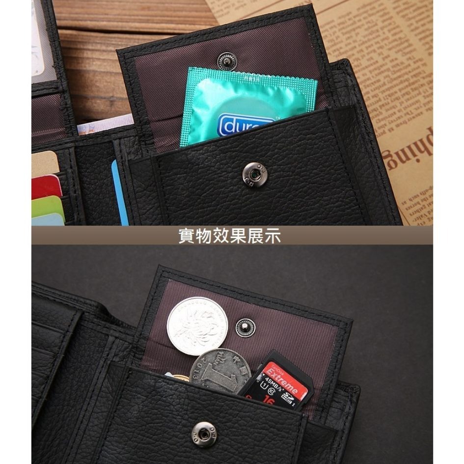 家琪居家 JINBAOLAI 多功能牛皮錢夾 皮夾 真皮短夾 短皮夾 男錢包 短夾男 短夾 男用皮夾 皮夾男 禮物-細節圖7