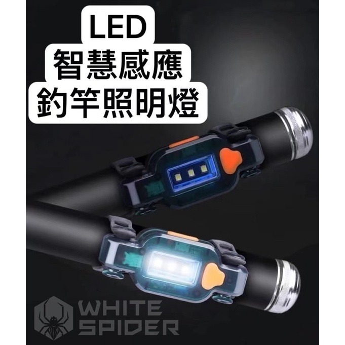 【W.S釣具-現貨】LED釣竿照明燈、重力感應啟動、充電式釣竿燈、池釣竿、磯竿、投竿可裝、夜釣、池釣、海釣適用-規格圖6