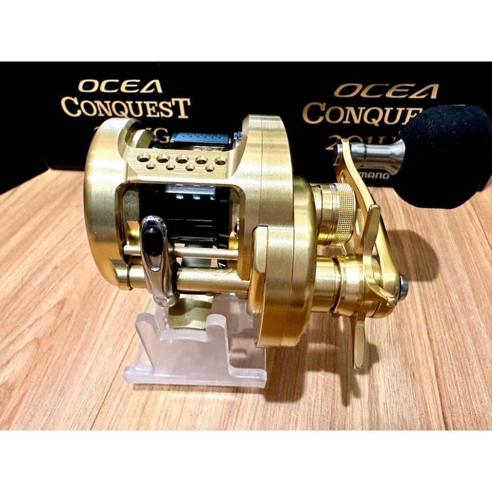 ✨現貨免運✨SHIMANO OCEA CONQUEST 201HG 左手、金康、鼓式捲線器、雷強、近海船拋花軟-細節圖2